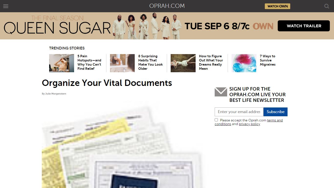 Organize Your Vital Documents - Oprah.com